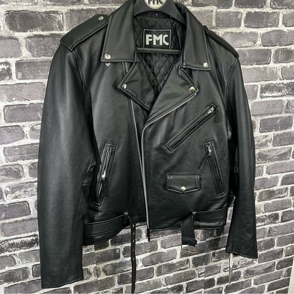 NWT FMC Superstar Men's Motorcycle Leather Jacket - Picture 8 of 16